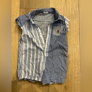 Baby Gap - 3-6 Month - like new - striped shirt sleeve / shorts onesie